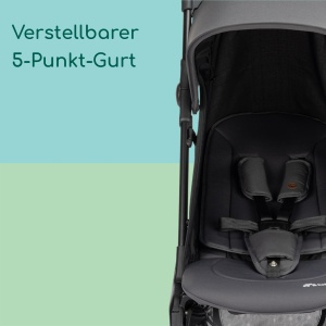 Carucior compact pentru copii Bebeconfort Zephir, 0-4 ani, 5.6 kg, Mineral Graphite - Img 6