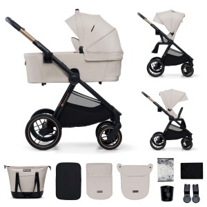 Carucior copii Kinderkraft NEA 2, pliabil, pozitie de culcat, 22 kg, bej