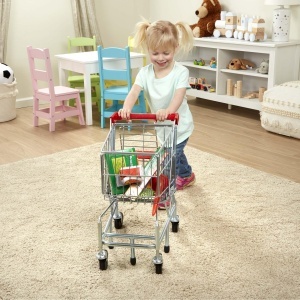 Carucior de cumparaturi Melissa Doug, inaltime maner 52 cm, pentru copii de la 3 ani - Img 2