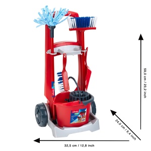 Carucior de curatenie Vileda 6720 cu aspirator, mop, galeata si accesorii, 29x24x60 cm - Img 6