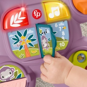 Carucior de mers Fisher-Price JGW90, lila, cu activitati muzicale - Img 4