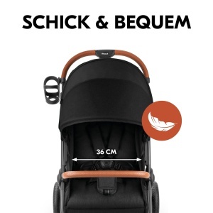 Carucior hauck Uptown, Melange Black - pentru nou-nascuti, cu suport pentru bauturi, pliabil - Img 4