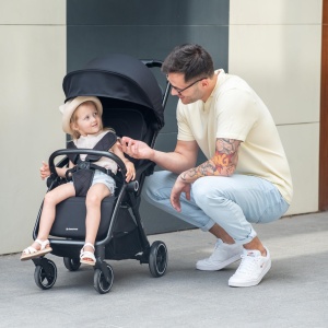 Carucior KikkaBoo CIELA Negru Pliere Automata Usor si Compact - Img 2