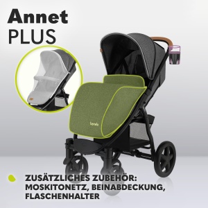 Carucior Lionelo Annet Plus pentru copii, pana la 22 kg, cu suport pentru picioare - Img 8