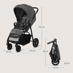 Carucior Lionelo Emerald, pentru copii 6 luni - 4 ani, pliabil, 22 kg - Img 9