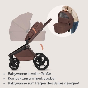Carucior Lionelo Freya 2 in 1 cu Babywanne si Sportsitz, 0-22 Kg - Img 3