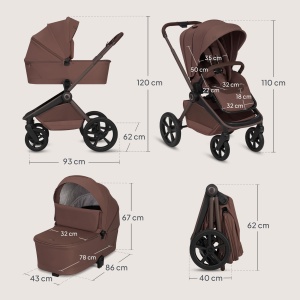 Carucior Lionelo Freya 2 in 1 cu Babywanne si Sportsitz, 0-22 Kg - Img 13
