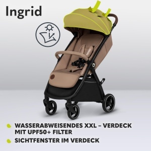 Carucior LIONELO INGRID pentru copii pana la 22 kg, cu roti EVA si sistem de pliere rapida - Img 3