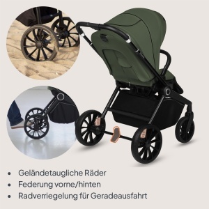 Carucior Lionelo Mika Plus pentru copii 6-48 luni, capacitate 22 kg, pliabil - Img 5