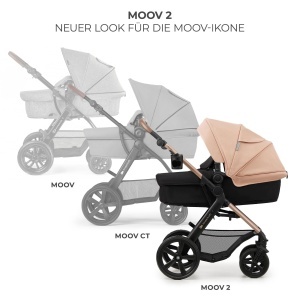 Carucior multifunctional Kinderkraft MOOV 2 3-in-1 pana la 22 kg roti EVA Beige - Img 9