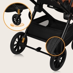 Carucior multifunctional Lionelo Layla 2 in 1 0-48 luni roti PU pivotante suspensie completa - Img 6