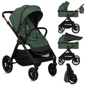 Carucior multifunctional Lionelo Layla 2 in 1 0-48 luni suspensie completa roti PU pivotante XXL UPF 50