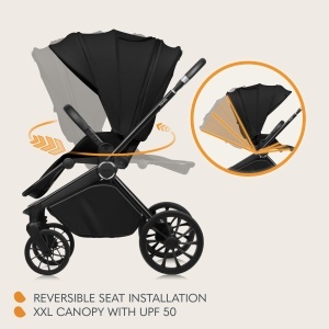 Carucior multifunctional Lionelo Mika Plus 2-in-1 0-48 luni roti PU 360deg XXL-verdea UPF 50 - Img 6