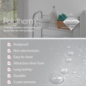 Carucior multifunctional Metaltex 3 etaje, inox, 41 x 23 x 63 cm - Img 7