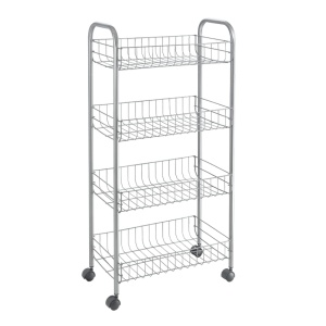 Carucior multifunctional Metaltex Ascona, culoare gri, 41 x 23 x 84 cm