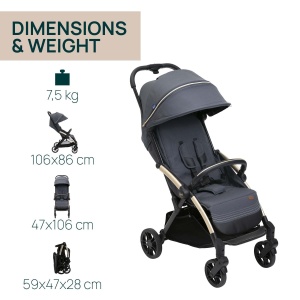 Carucior pentru copii Chicco Goody XPlus, pliabil automat, roti mari, spatar reglabil - Img 5