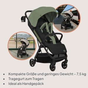 Carucior pentru copii Lionelo Julie Air, 7.5 kg, sistem de pliere automata, roti pivotante - Img 2