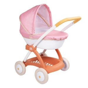 Carucior pentru papusi Smoby Baby Nurse, 42 cm, cadru metalic, inaltime maner 58 cm