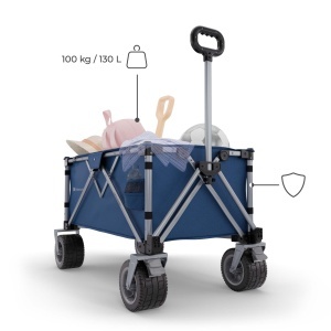 Carucior pliabil Kinderkraft ROLLSTER, capacitate 100 kg, volum 130 L, albastru - Img 5