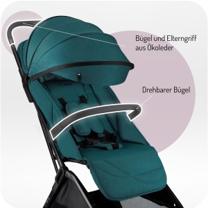 Carucior pliabil MoMi ANDREA cu functie de culcare, 22 kg, 7 kg - Img 5