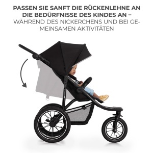 Carucior sport Kinderkraft HELSI 2 Negru pana la 27 kg roti mari gonflabile functie de inclinare - Img 10
