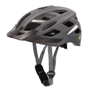Casca de bicicleta FISCHER Urban Levin, SM, 52-59 cm, gri, cu sistem de iluminare