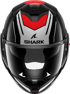 Casca moto SHARK OXO RYDGER, negru-argintiu-rosu, marimea M - Img 3