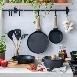 Caserola cu capac MasterChef, 20cm, antiaderenta, aluminiu, pentru toate plitele - Img 7