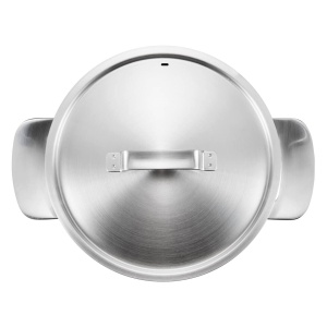 Caserola Fiskars 5 l, inox reciclabil, argintie, pentru toate plitele - Img 8