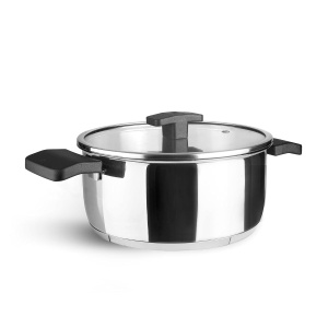 Caserola Lacor 80018, inox 1810, capacitate 2 litri, inductie, 18 cm