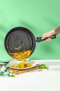 Caserola pentru gatit Ballarini Vipiteno, 28 cm, aluminiu, antiaderenta, negru - Img 5