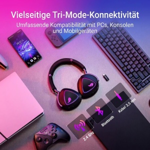 Casti audio ASUS ROG Delta II wireless RGB, 50mm, 110 ore autonomie - Img 6