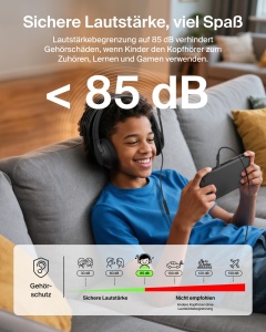 Casti audio Belkin Gaming Inspire pentru copii, cu microfon ajustabil, negru - Img 3