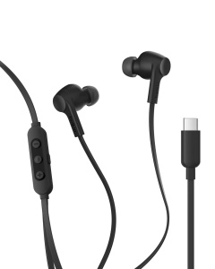 Casti audio Belkin SoundForm ANC, USB-C, cu microfon, negru