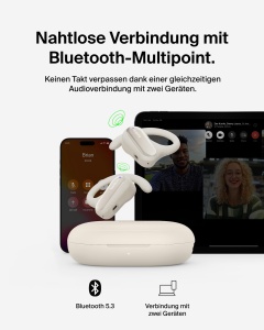 Casti audio Belkin SoundForm ClearFit, Bluetooth, IPX5, culoare sand - Img 5