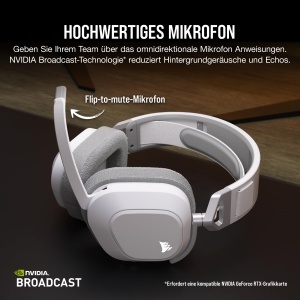 Casti audio CORSAIR HS80 MAX Wireless, Dolby Atmos, 65 ore autonomie, Alb - Img 6