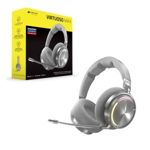 Casti audio Corsair Virtuoso MAX Wireless, 50mm, Bluetooth, Argintii - Img 9
