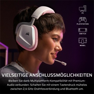 Casti audio Corsair Void v2 Wireless, Dolby Atmos, 70 ore autonomie, Roz - Img 4