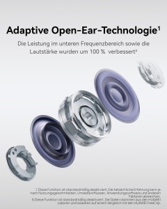 Casti audio HUAWEI FreeClip 2 S, Wireless, 5.1 g, Argintii - Img 3