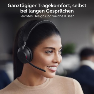 Casti audio Jabra Evolve2 65 cu suport de incarcare, anulare zgomot, negru - Img 4