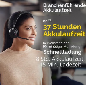 Casti audio Jabra Evolve2 65, wireless, negru, optimizate pentru Microsoft Teams - Img 4