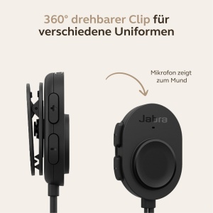 Casti audio Jabra Perform 10 cu microfon, cablu USB-C, rezistente la apa - Img 6