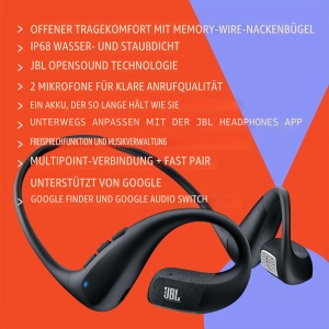 Casti audio JBL Endurance Pace, Bluetooth, Open-Ear, NegruGri - Img 6