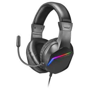 Casti audio Mars Gaming MH122, FRGB, over ear, ultrausoare, negru - Img 1