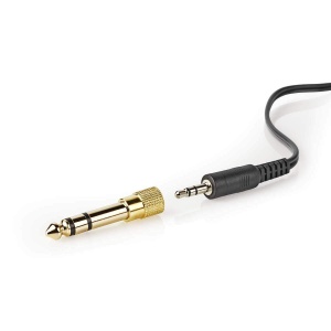 Casti audio Nedis cu cablu de 6 m, HiFi, ergonomice, argintiinegre - Img 7