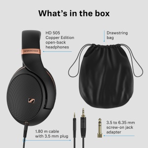 Casti audio over-ear Sennheiser HD 505, sunet HD, design open-back, Copper Edition - Img 10