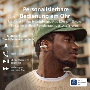 Casti audio Philips TAQ2000WT, Bluetooth 5.4, 28 ore autonomie, Alb - Img 4