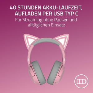 Casti audio Razer Kraken Kitty V2 BT, Bluetooth 5.2, RGB, 40 ore autonomie, Quartz - Img 7
