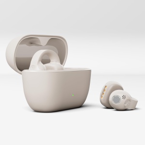 Casti audio Sennheiser ACCENTUM, Open-Ear, 36 ore autonomie, culoare crem