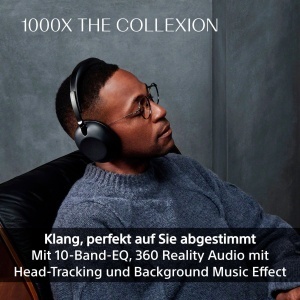 Casti audio Sony 1000X THE COLLEXION, Noise Cancelling, Hi-Res Sound, Negru - Img 8